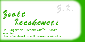 zsolt kecskemeti business card